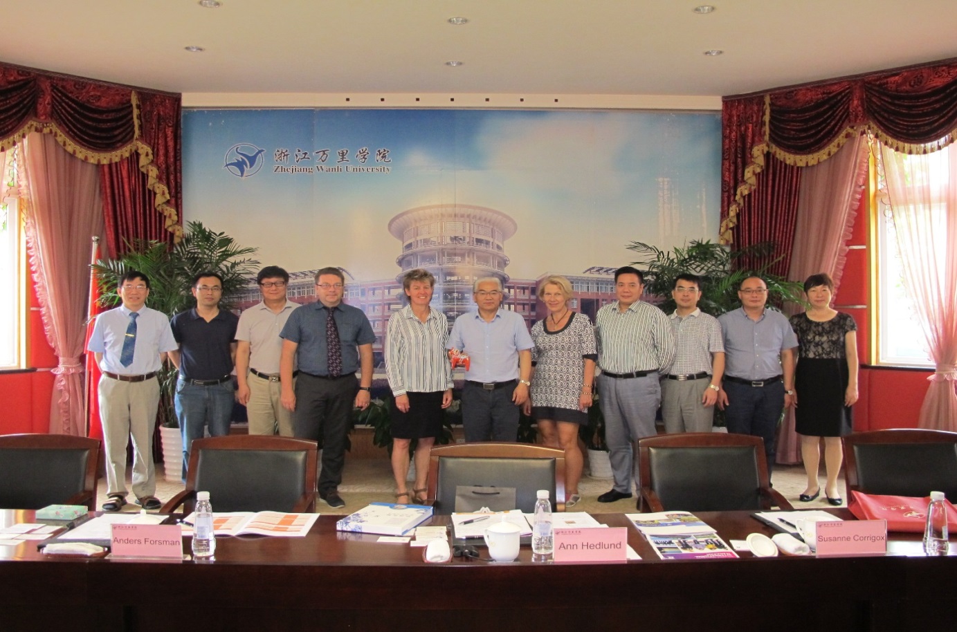Representatives from Dalarna University in China