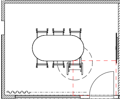 Möblering grupprum B111
