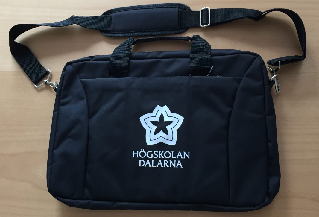 Datorväska med Högskolan Dalarnas logotyp