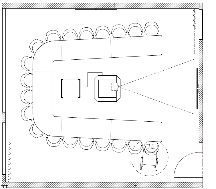 Möblering mötesrum B316