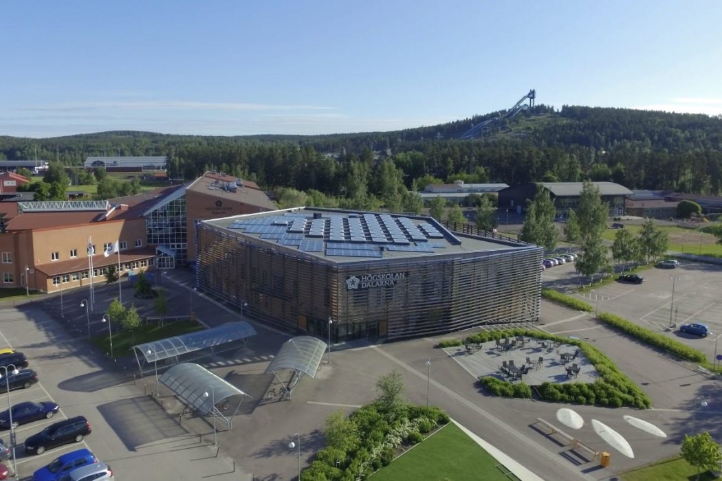 Flygfoto över Campus Falun. 