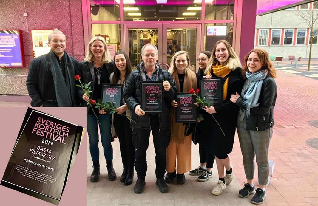 Från vänster. Jonas Engberg, Therése Herkules, Lama Alshehaby, Håkan Holmberg, Sanne Öberg, Emilia Myrup, Emilie Kastberg, Julia Strandell.