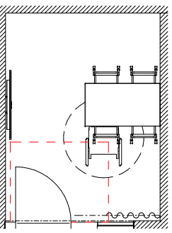 Möblering grupprum B115