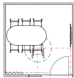 Möblering grupprum B114