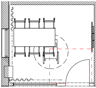Möblering grupprum B123