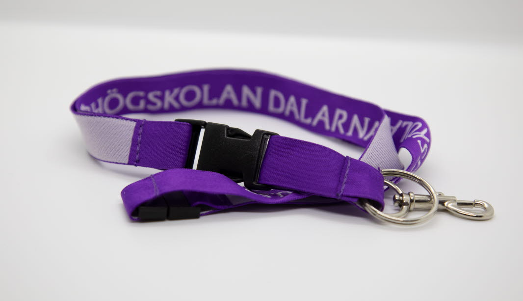 Nyckelband med texten "Högskolan Dalarna"