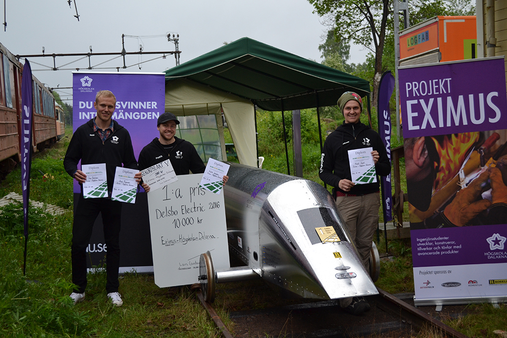 Gruppbild på vinnare av Delso Electric 2016-tävlingen