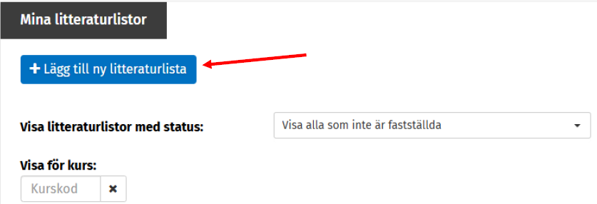 Vy &ouml;ver sidan d&auml;r du l&auml;gger till litteraturlista