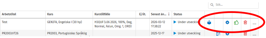 Vy &ouml;ver sidan d&auml;r du ser f&ouml;rteckning