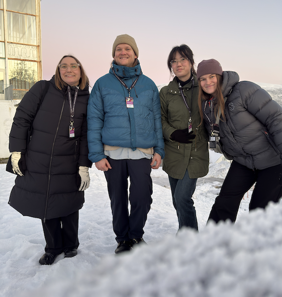 DAVA-studenterna Beatrice Svanstr&ouml;m, Ture Andersson, Emelina Hedman och Tuva Sandal i Troms&oslash;