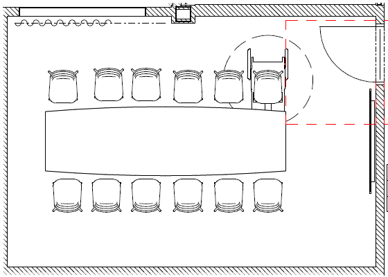 Möblering mötesrum B312