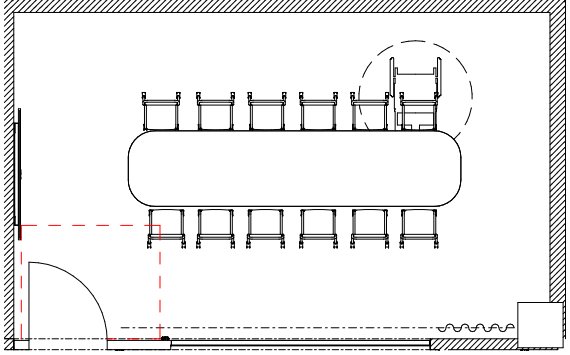 Möblering grupprum B122