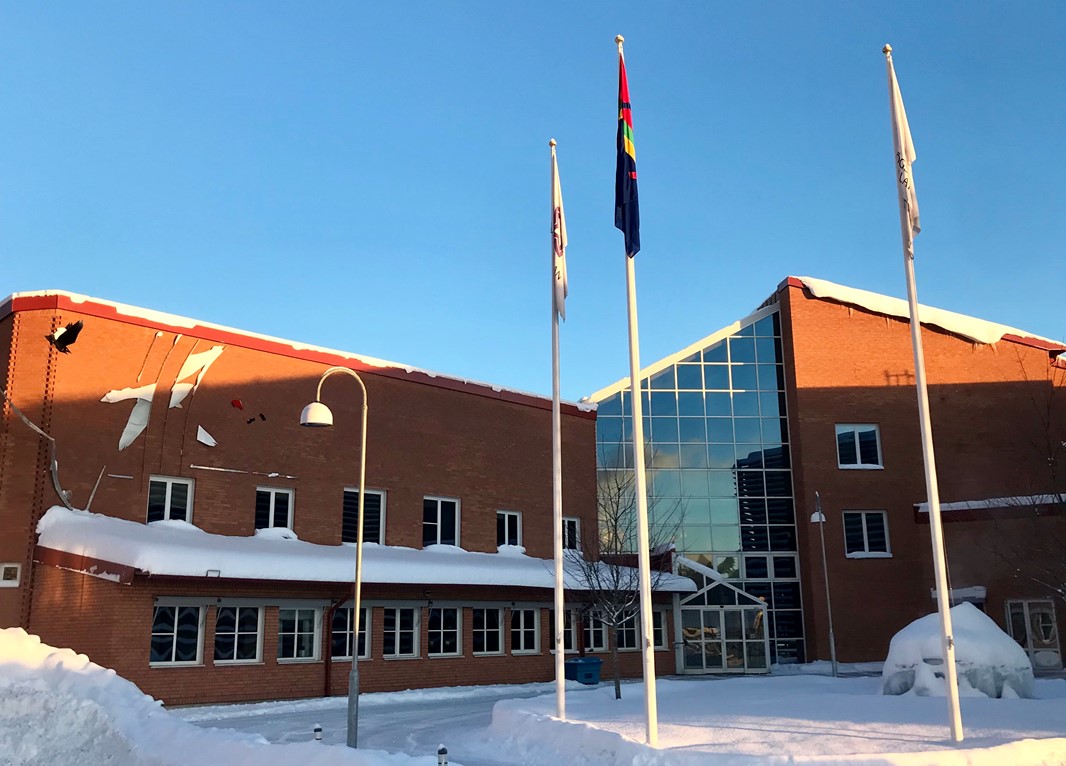 The Sami Flag at Campus Falun