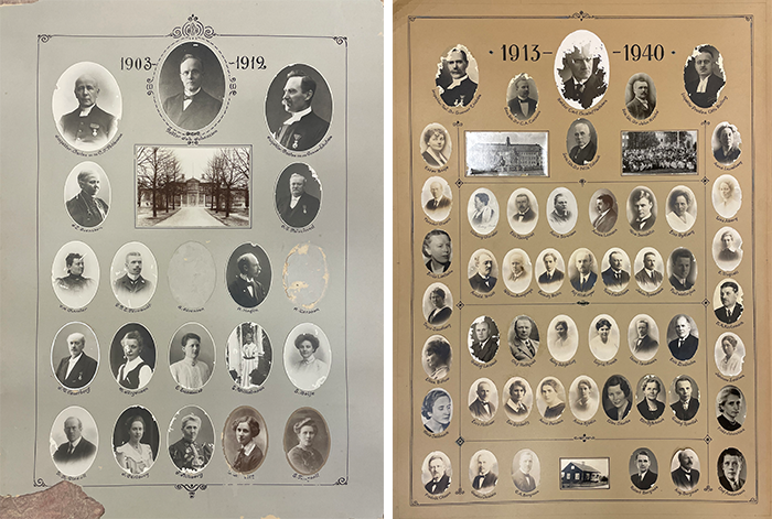 Ledning och lärarkår mellan åren 1903-1940.