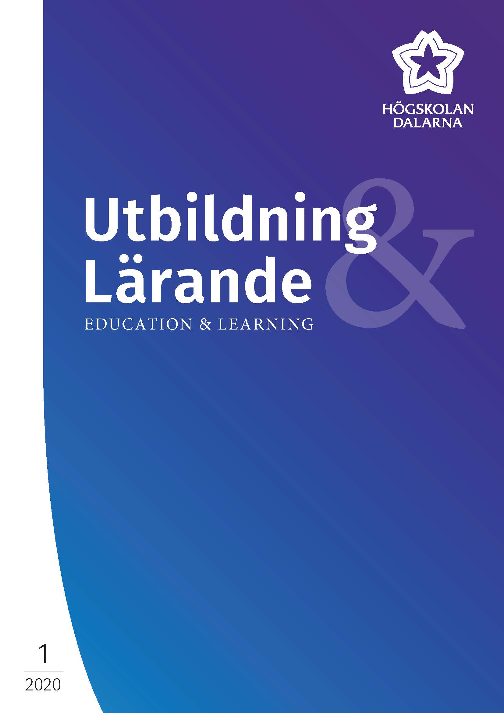 Omslag till tidskriften Utbildning & Lärande, volym 14, nr 1