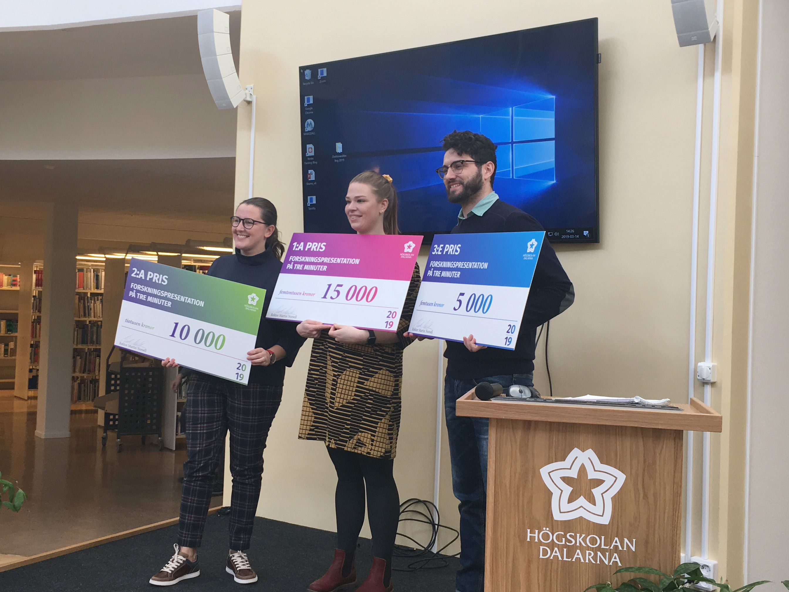 The winners at the Campus Borlänge Library 