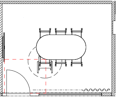 Möblering grupprum B112