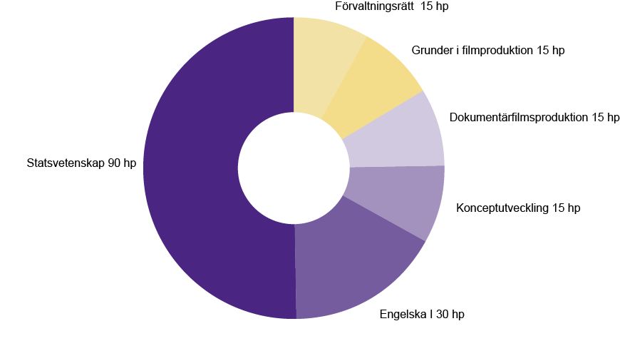 Diagram som visar hur kurser kan bygga en kandidatexamen