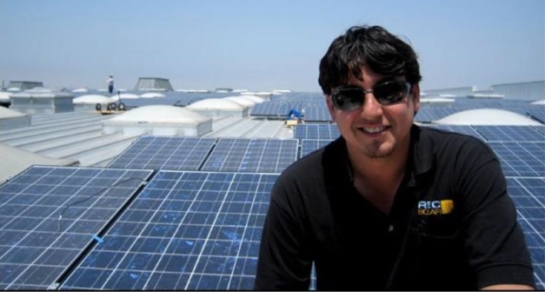European Solar Energy School graduate at worksite