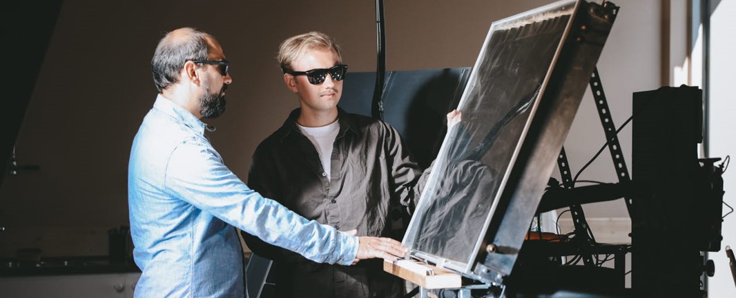 Solvärmepaneler och studenter