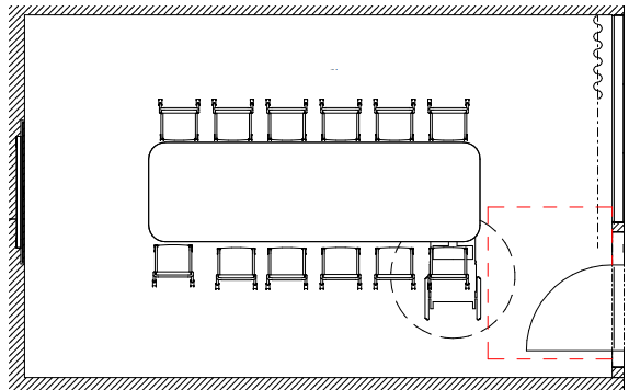 Möblering grupprum B121