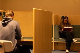 Two people reading