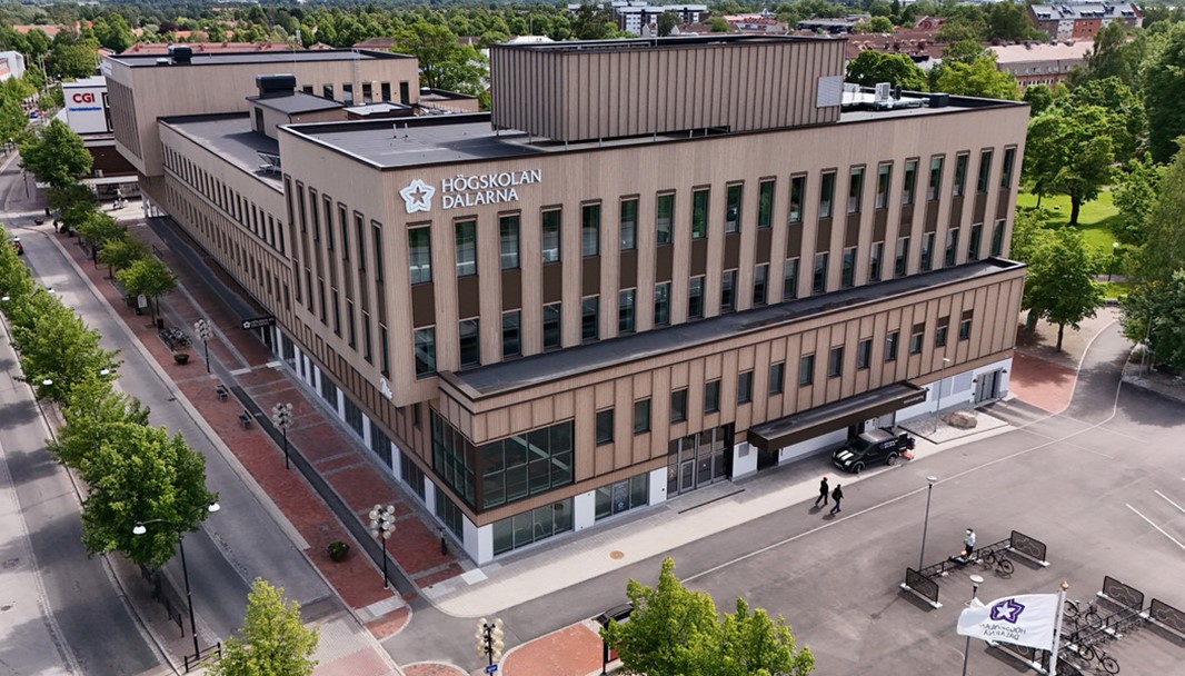 Flygbild över Campus Borlänge