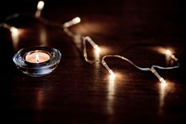 Värmeljus och ljuslinga